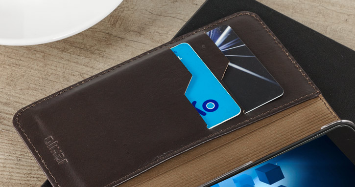 Olixar Genuine Leather OnePlus 3T / 3 Executive Wallet Case - Brown